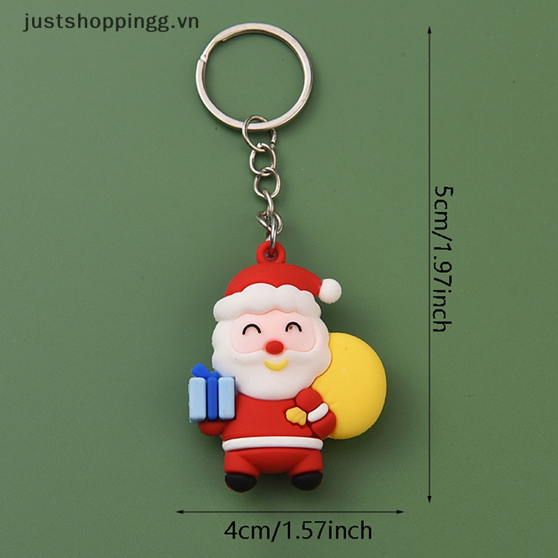 Móc Khóa Hình Ông Già Noel Tuần Lộc Dễ Thương