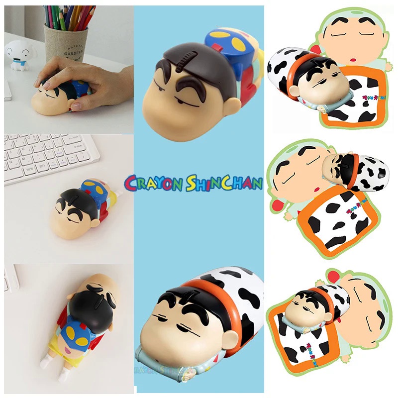 Bộ Chuột Không Dây 3d Hình shin chan Hoạt Hình Cho Văn Phòng