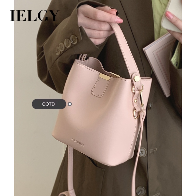 Ielgy Túi Xách bucket Đeo Vai Phong Cách Thời Trang Hàn Quốc Dành Cho Nữ
