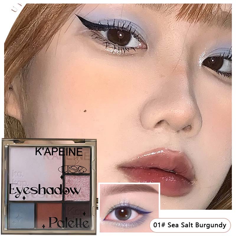 Bảng Phấn Trang Điểm Mắt Tạo Khối Má Hồng 6 Màu Lấp Lánh Có Chất Lì Dành Cho Trang HB