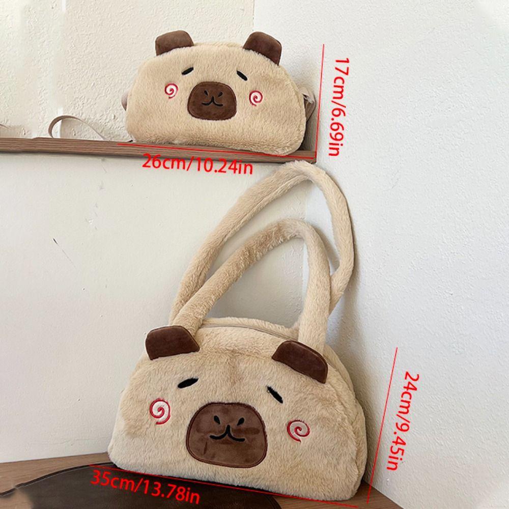 Shanhai capybara Túi Đeo Chéo Hình Thú Nhồi Bông Hoạt Hình Đáng Yêu