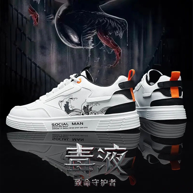 Giày Thể Thao Da Thật Siêu Nhẹ Thoáng Khí Thời Trang Cho Nam