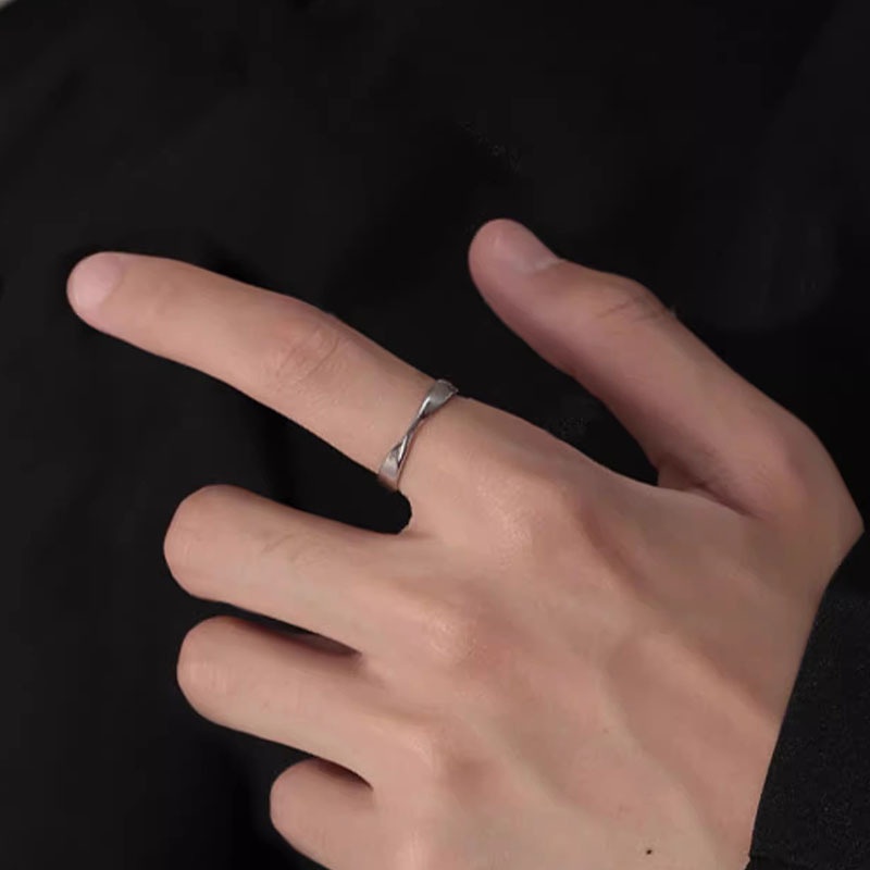 Mới Nhẫn Cặp Mạ Bạc Thời Trang Cá Tính diy Cho Cặp Đôi