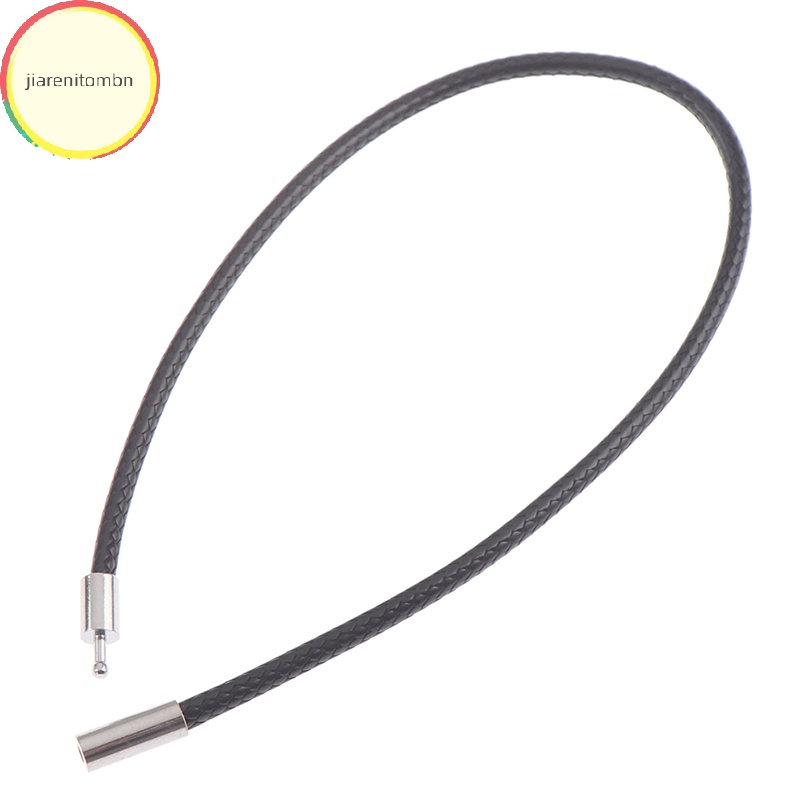 Dây Da Sáp Đen 3mm Có Khóa Thép Không Gỉ Vnitombn
