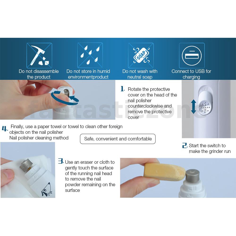 Jase Máy Mài Móng Điện Tử Sạc Cổng usb Cho Thú Cưng xiaomi pc-500