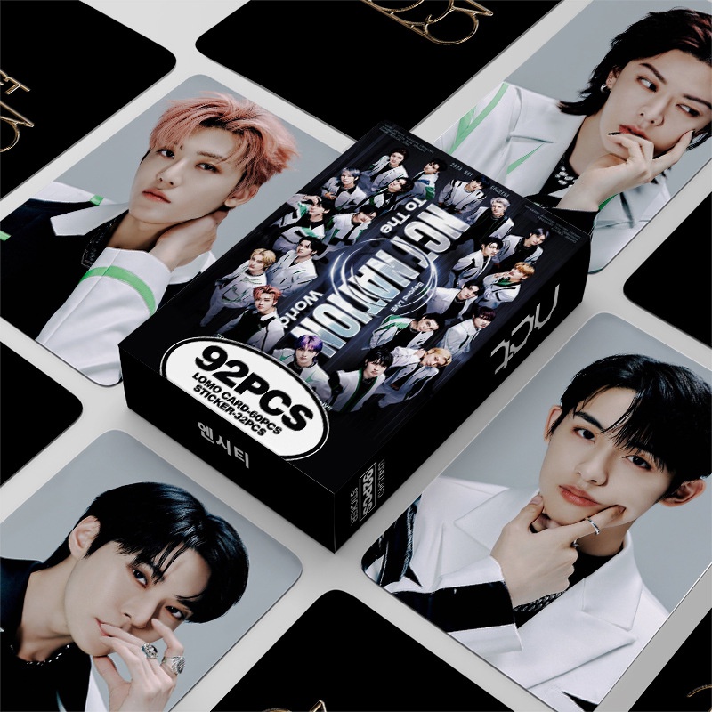 2023 NCT NATION Photocard Lomo Card Postcard Sticker thẻ 60 chiếc + nhãn dán 32 chiếc