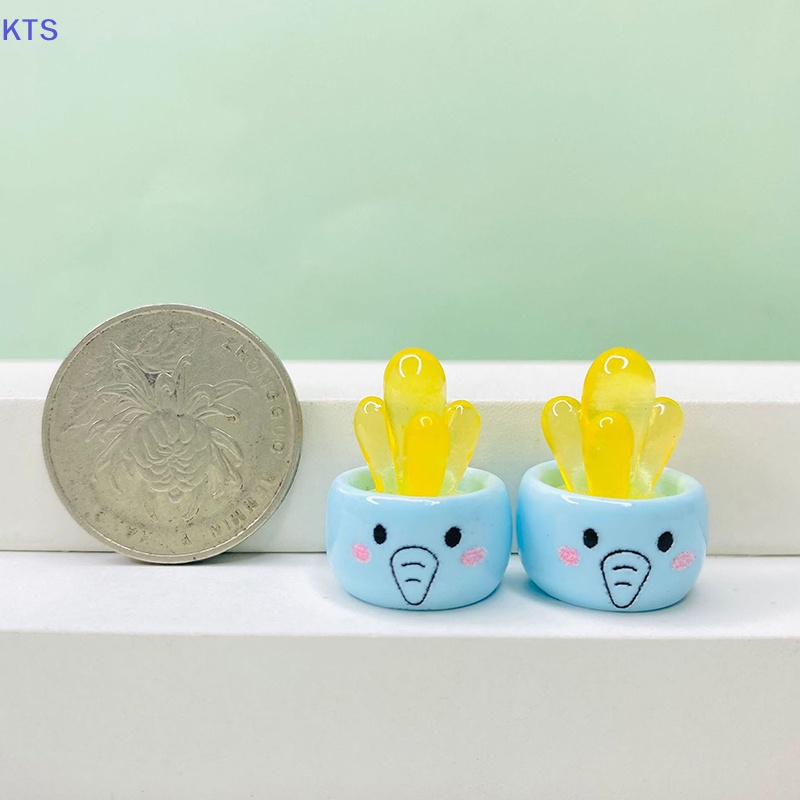 Kts Chậu Cây Nhựa Phát Quang mini Trang Trí Nội Thất Nhà Búp Bê
