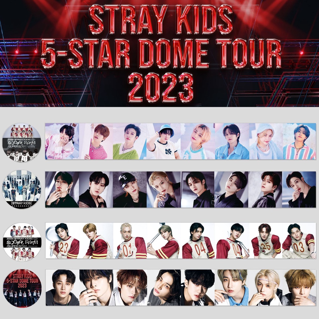 StrayKids Social Path 5-star Dome Tour 2023 Washi Tape V Album Layover Diy Stickers