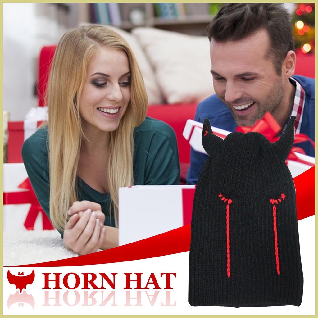 Mũ Len Trùm Đầu Có Sừng Che Mắt Giữ Ấm Khi Đi Cắm Trại / Thể Thao Ngoài Trời Thời Trang aseavn aseavn