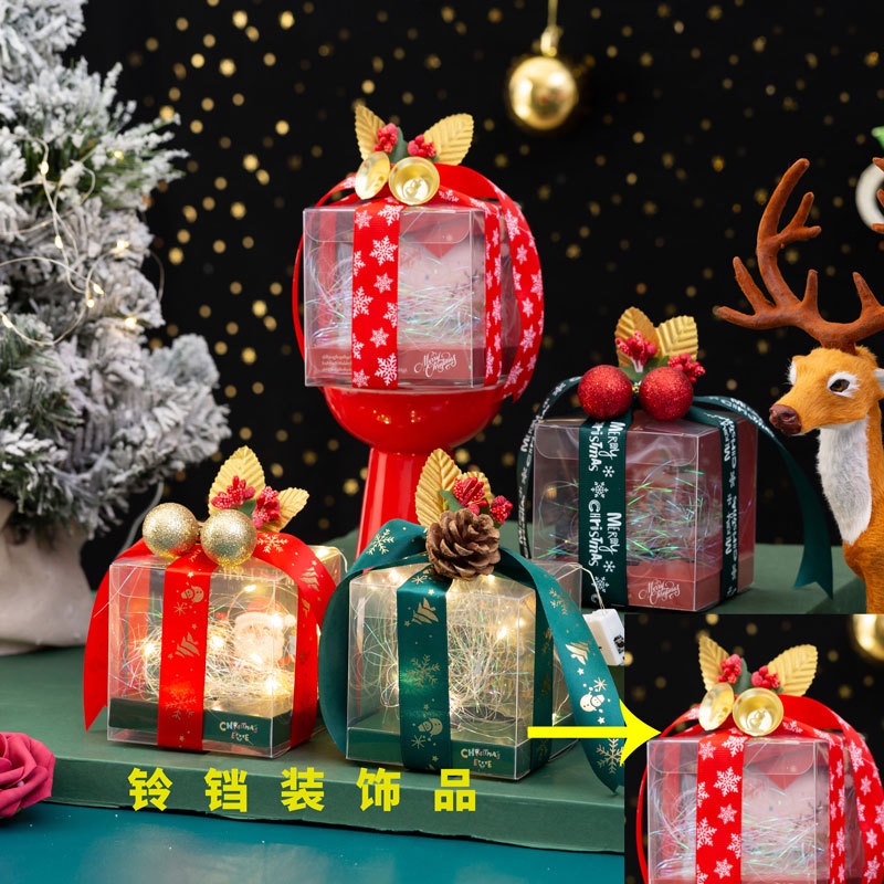 Hộp Đựng Quà Giáng Sinh Bằng Kim Loại Có Đèn Led Trước