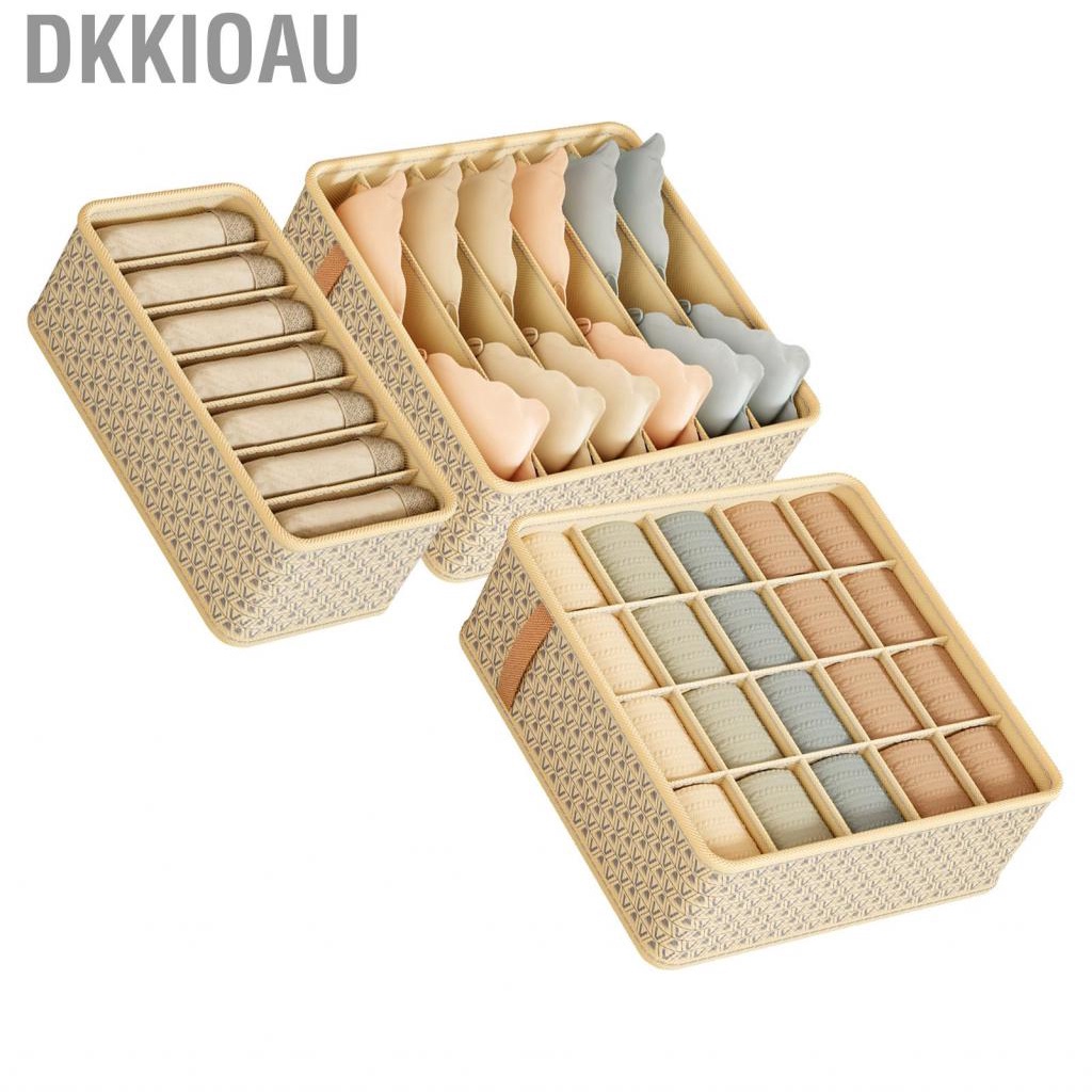 Dkkioau Closet Drawer Organizer Dividers Fabric Dresser Organizers Storage Bins Space Saving Mess Free Beige