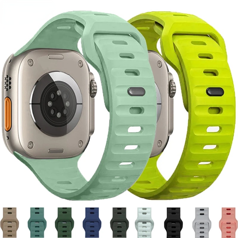 Dây Đeo Thay Thế Bằng silicone Cho apple watch ultra 2 49mm 44mm 40mm 45mm 41mm 42mm 38mm 44 45mm i 