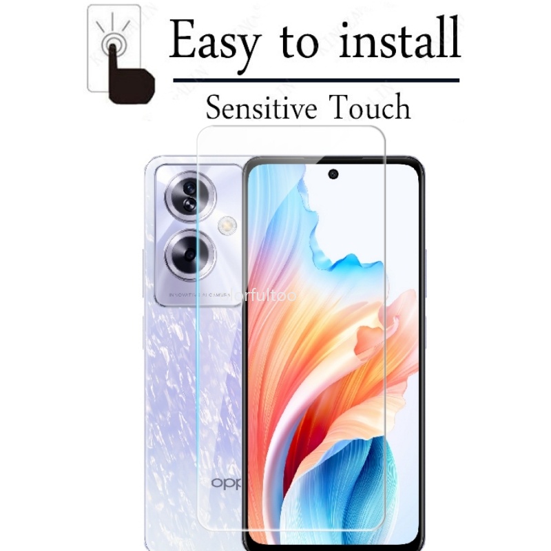 Oppo A79 5G Film 2 IN 1 Screen Protector For Oppo A79 A 79 A18 A38 OppoA18 OppoA79 4G 5G Full Cover 9H HD Tempered Glass Protective Front Film Camera Back Lens Film