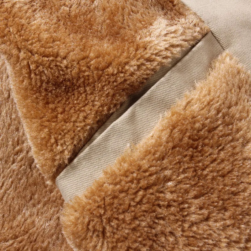 Áo Khoác Vải Len m-5xl Màu Đen Thời Trang Cho Nam