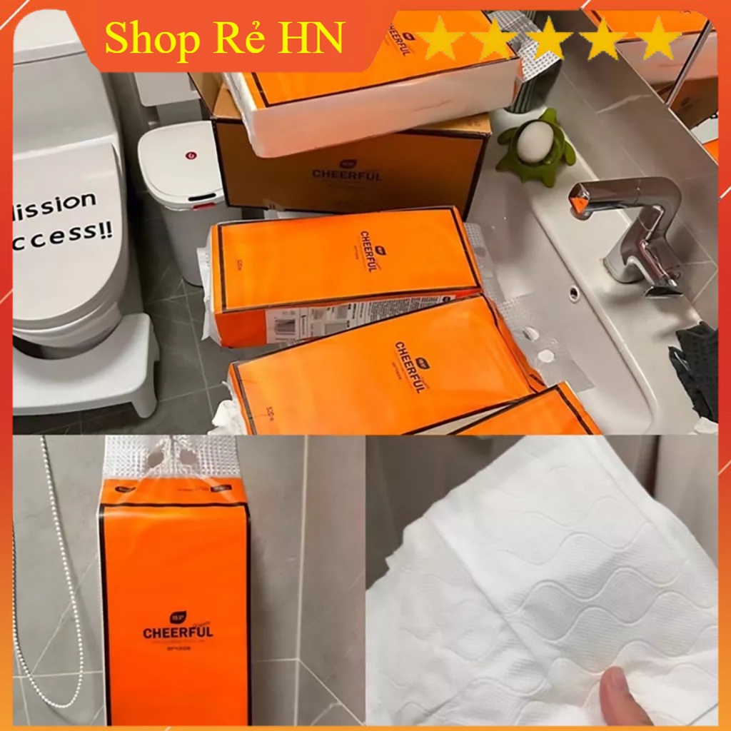 1280 Tờ 1 Bịch Giấy Vệ Sinh Treo Tường Tặng Kèm Móc Treo Tường - Hàng Loại 1
