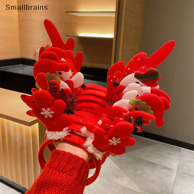 Smbr Kẹp Tóc Hình Sừng Tuần Lộc Giáng Sinh Dễ Thương Cho Bé Gái