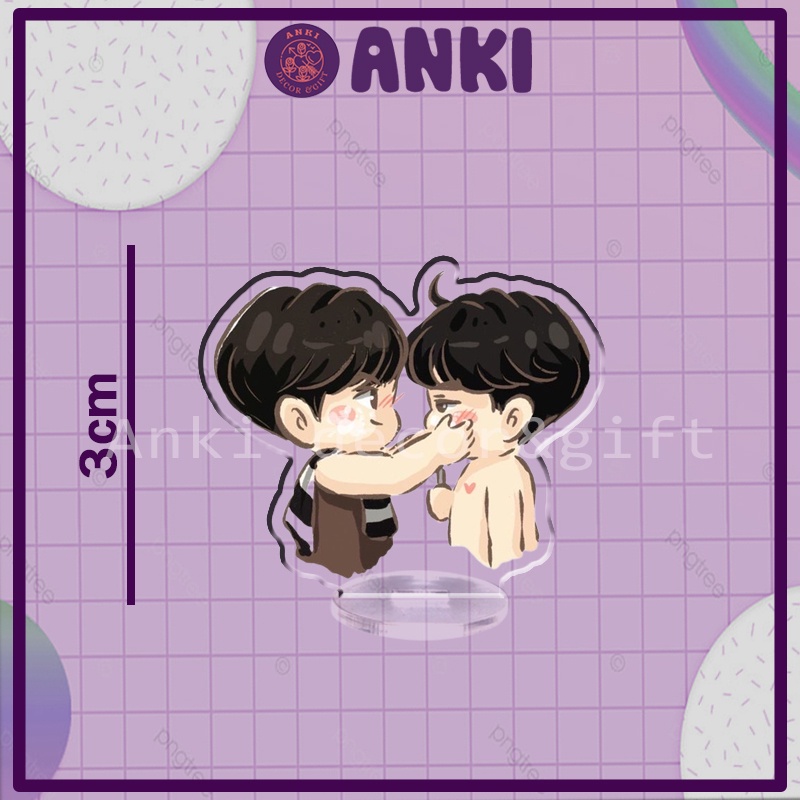 Standee BRIGHTWIN mini, mica trong suốt, standee chibi dễ thương, quà tặng sinh nhật, trưng bày, trang trí