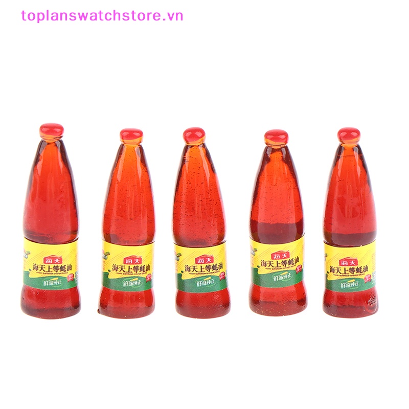 Set 5 Mô Hình Chai Nước Sốt Mini Trang Trí Nhà Búp Bê