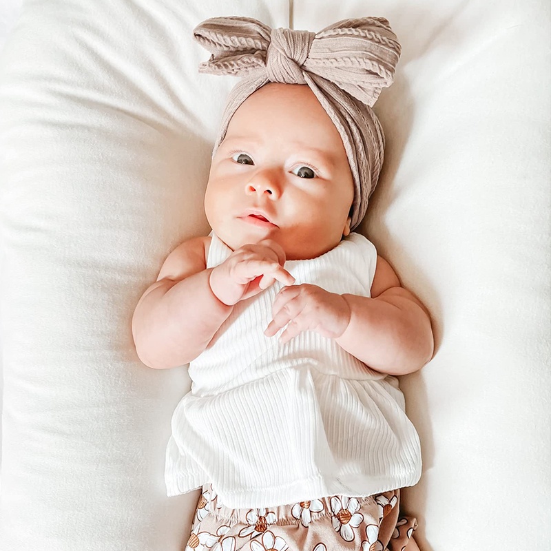 Băng Đô Vải nylon Co Giãn Đính Nơ Xinh Xắn Cho Bé Gái