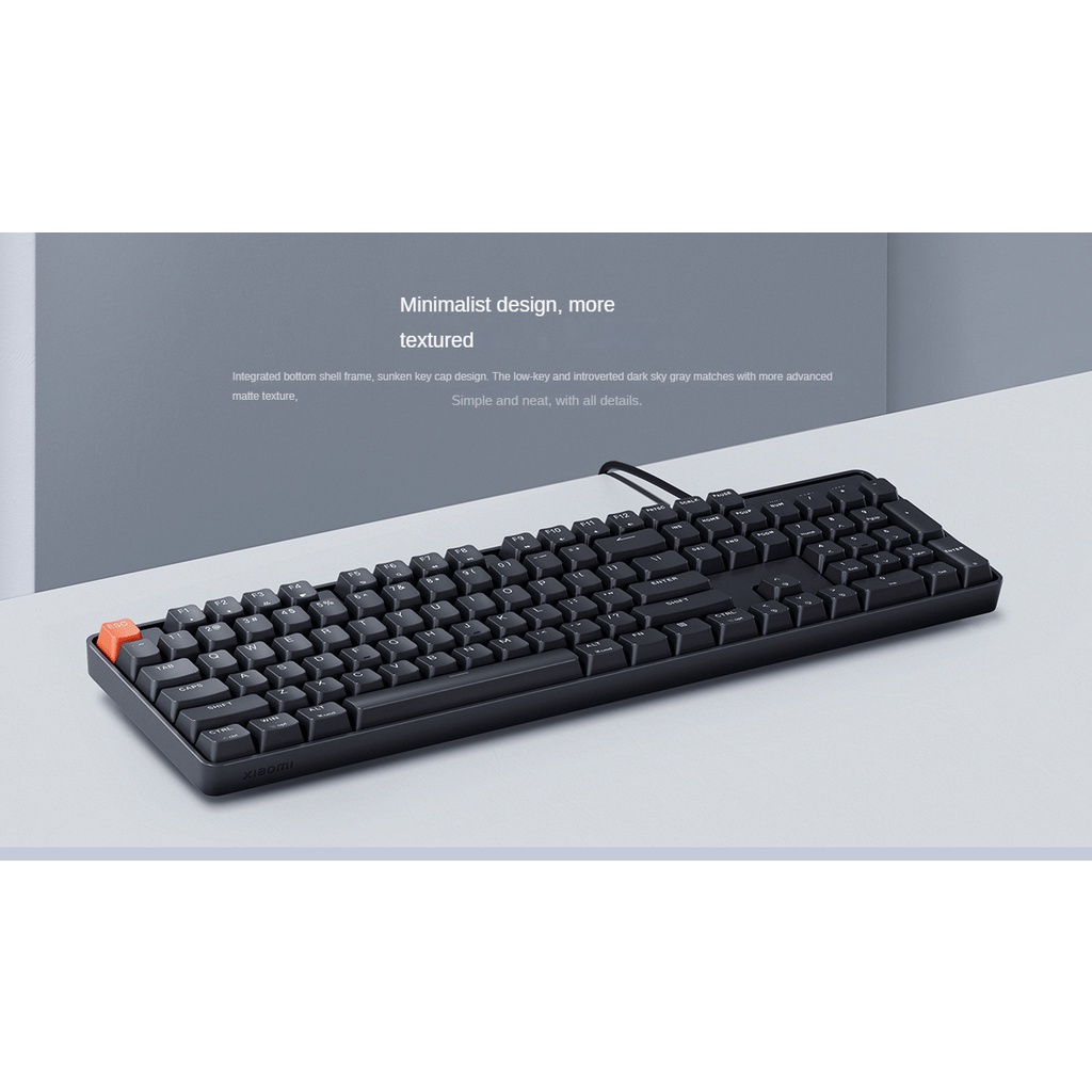 Bàn Phím Cơ xiaomi Có Dây 104 Phím Hỗ Trợ win / mac os blue switch Thiết Kế 6 Đèn led