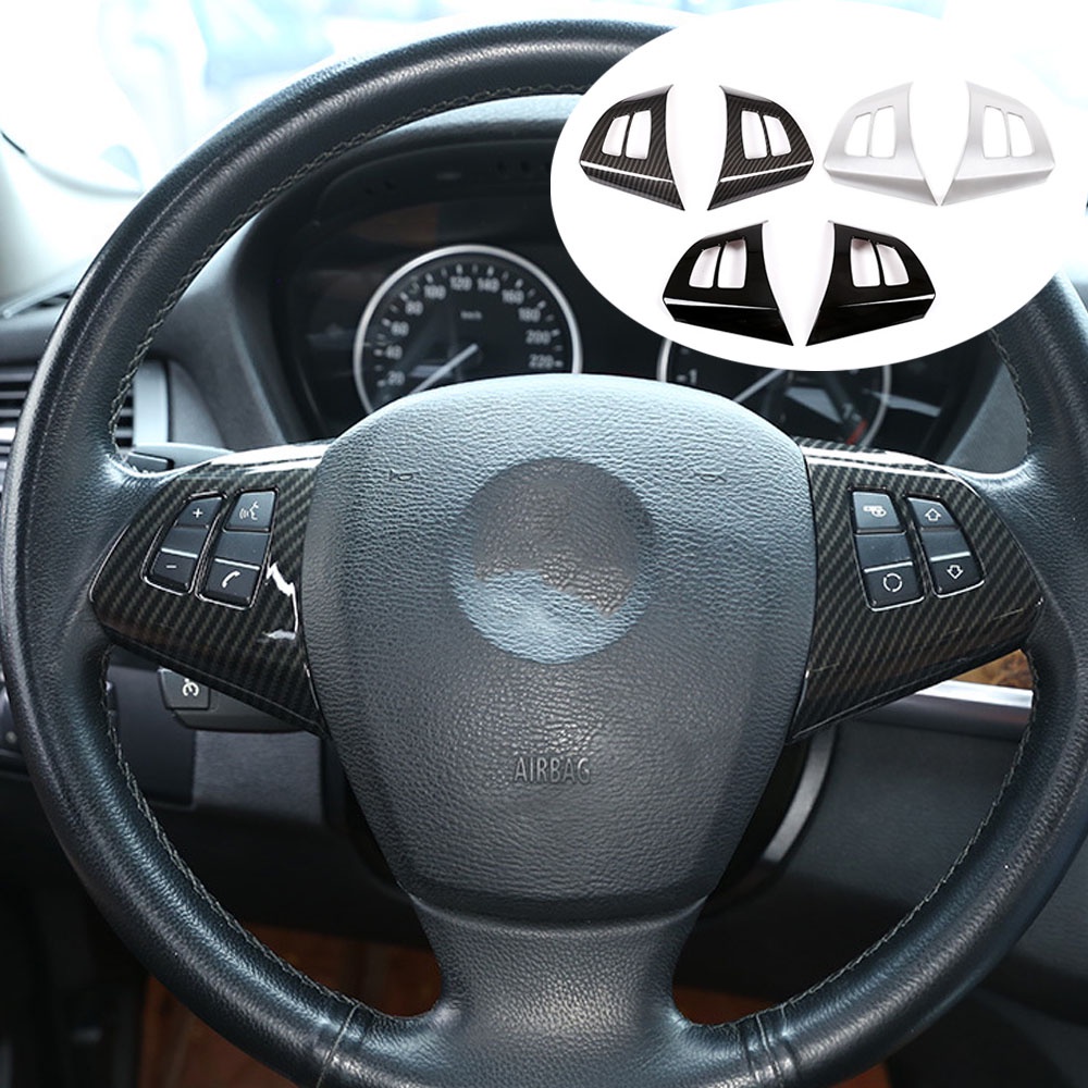 Vô Lăng Ô Tô Công Tắc Nút Khung Trang Trí Bao Viền Miếng Dán Phù Hợp Với Xe BMW X5 E70 X6 E71 2009-2