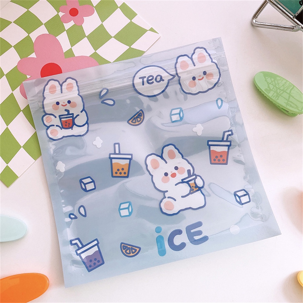 ⚡VẬN CHUYỂN NHANH⚡⚡ 1 Chiếc 13*13cm Quà Tặng Hoạt Hình Dễ Thương Bánh Quy Kẹo Túi đóng Gói Nhựa Tự Dính Cho Bánh Quy Gói Kẹo Thực   Túi Ziplock