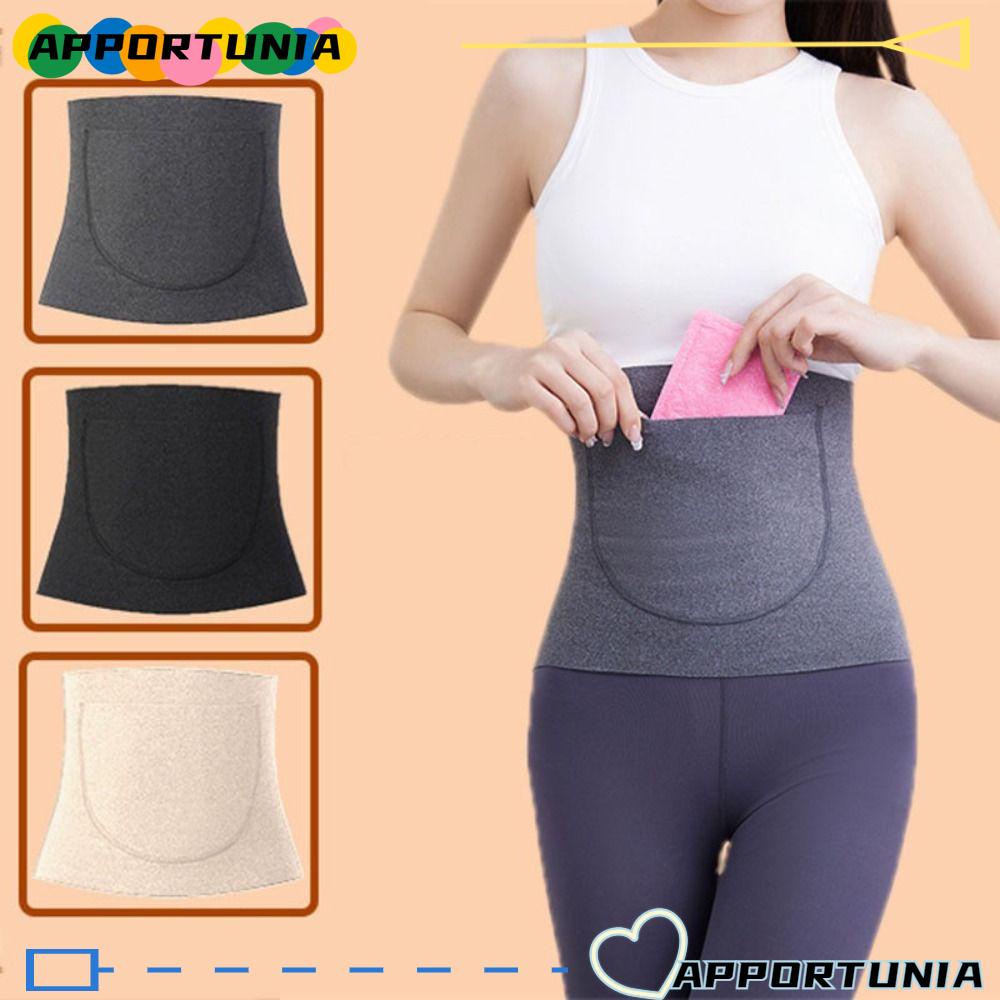 Apportunia Đai Nịt Bụng Co Giãn Giữ Ấm Chống Lạnh Có Túi Giữ Ấm Tốt Cho Sức Khỏe