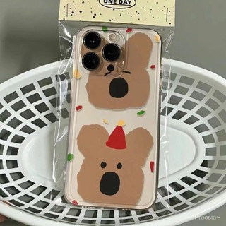 Dễ Thương Ốp Điện Thoại Mềm Trong Suốt Họa Tiết Đầu Gấu Đáng Yêu Cho iphone15 11 / 12 / 13 / 14 7 / 8 xr / xsmax