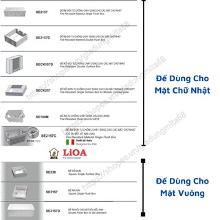 Đế âm và đế nổi LiOA - Đế LiOA các loại