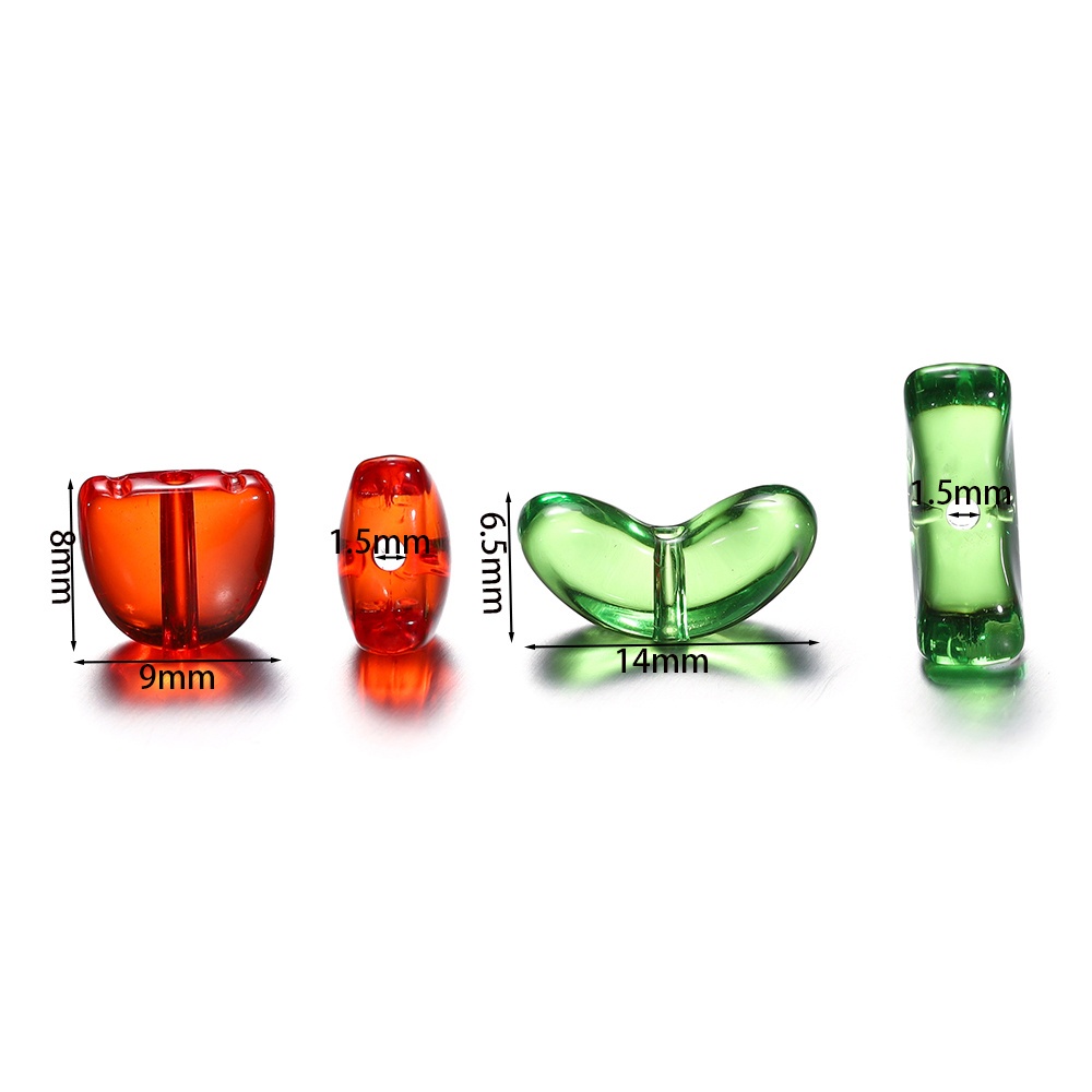 St. kunkka 20-40 Hạt Xỏ Trong Suốt Hình Hoa tulip Bằng acrylic Dùng Làm Trang Sức diy