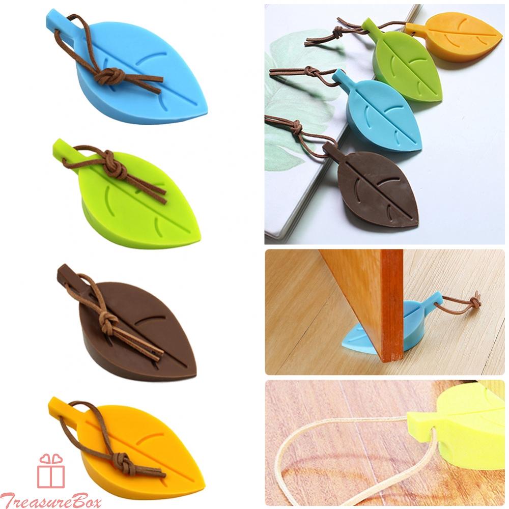 Door Stopper with Realistic Leaf Shape Child Anti Folder Secure Hand Protection