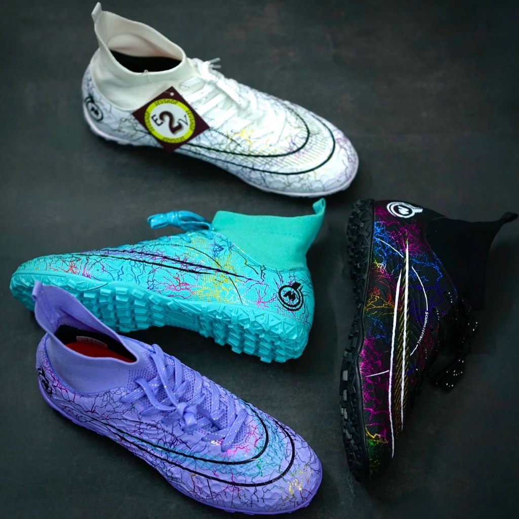 Giày bóng đá Mer Vapor 15 Spider cao cổ, giày đá banh cỏ nhân tạo nam đã khâu đế - 2EVSHOP