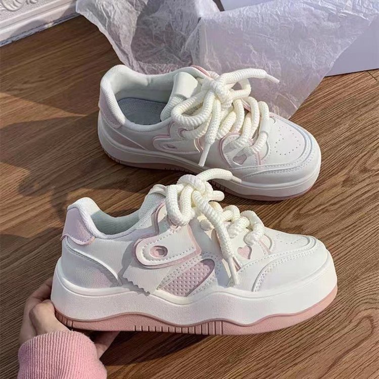 Dopamine Giày Thể Thao Trắng Đế Dày Thời Trang Năng Động Cho Nữ