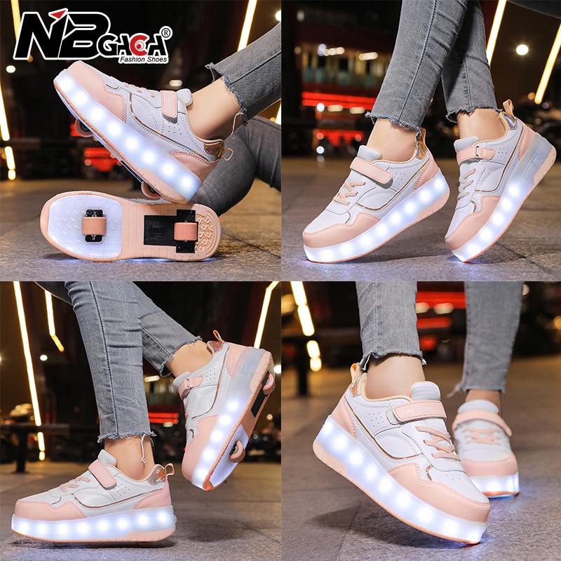 Giày Trượt Patin Có Đèn led 2 Bánh Xe Cho Bé