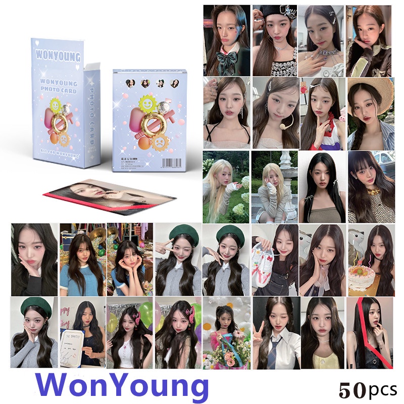 50-55pcs IVE Hologram Laser Lomo Cards 2024 Season's Greetings I'VE MINE Photocards WONYOUNG YUJIN LIZ LEESEO REI GAEUL Kpop Holographic Postcards On Sale JY