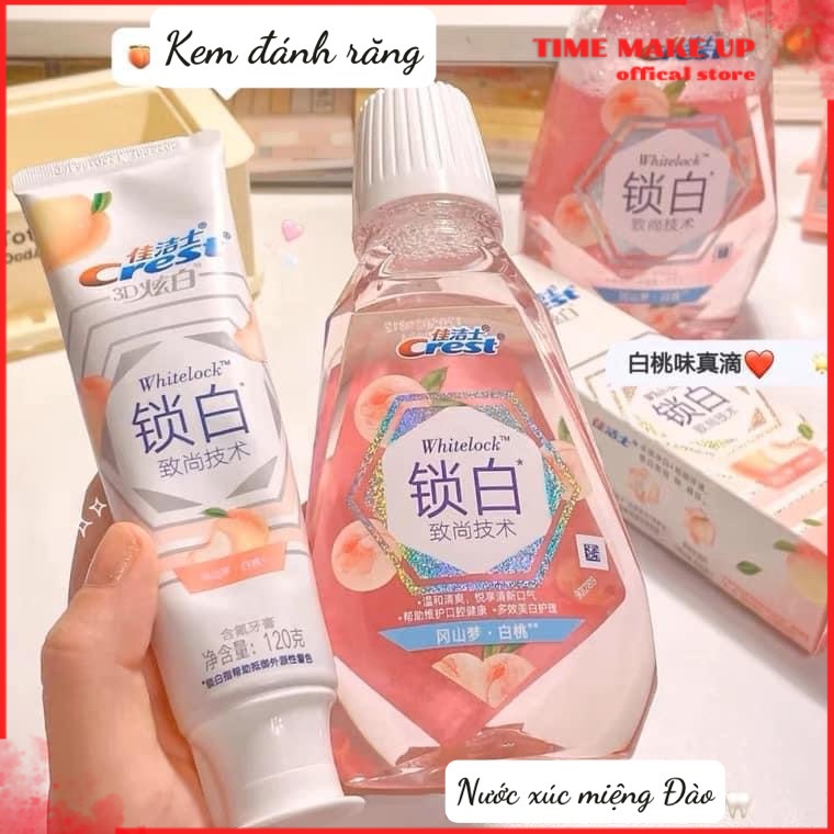 Kem đánh răng - Nước xúc miệng Crest hương quả Đào MS 1038