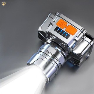 Đèn làm việc Đèn Pin Đội Đầu （Đèn bắt ếch）Đèn Pha LED Cảm Biến Chuyển Động Khẩn Cấp Chống Thấm Nước Công Suất Cao 100M Có Thể Điều Chỉnh Tiện Dụng Đèn Chống Thấm Nước Chất Lượng Dành Cho Xe Hơi Đèn Đội Đầu YKD