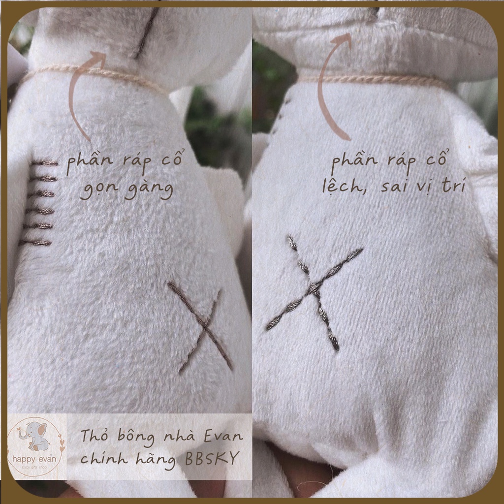 Thú Nhồi Bông Hình Gấu teddy Tai Dài bbsky Thỏ dou An Toàn Cho Bé