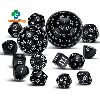 Set 15 bộ xúc xắc polyhedral dnd d3-d100 hình cầu 100 mặt chơi game