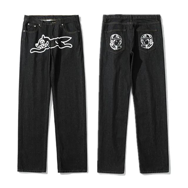 Quần baggy Jean hip hop In Hình Cún Roma Thời Trang Mới 2023 y2k