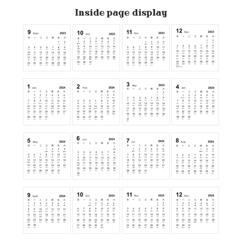 Lịch Năm 2024 mini Để Bàn Độc Đáo