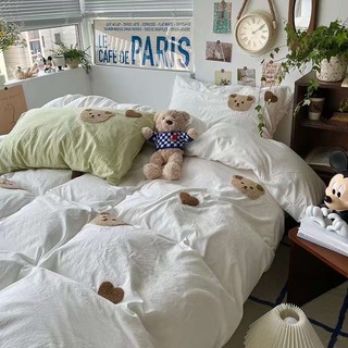 Bộ chăn ga gối REE Bedding CTD248 M4 TRẮNG đủ size giường nệm