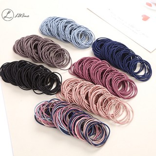 Luimo Set 100 Dây Cột Tóc Cao Su Co Giãn Cho Nữ