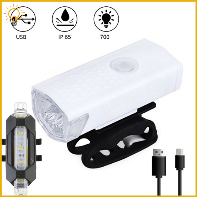 Bộ Đèn Pha led usb Kèm Sạc Chuyên Dụng Cho Xe Đạp Leo Núi
