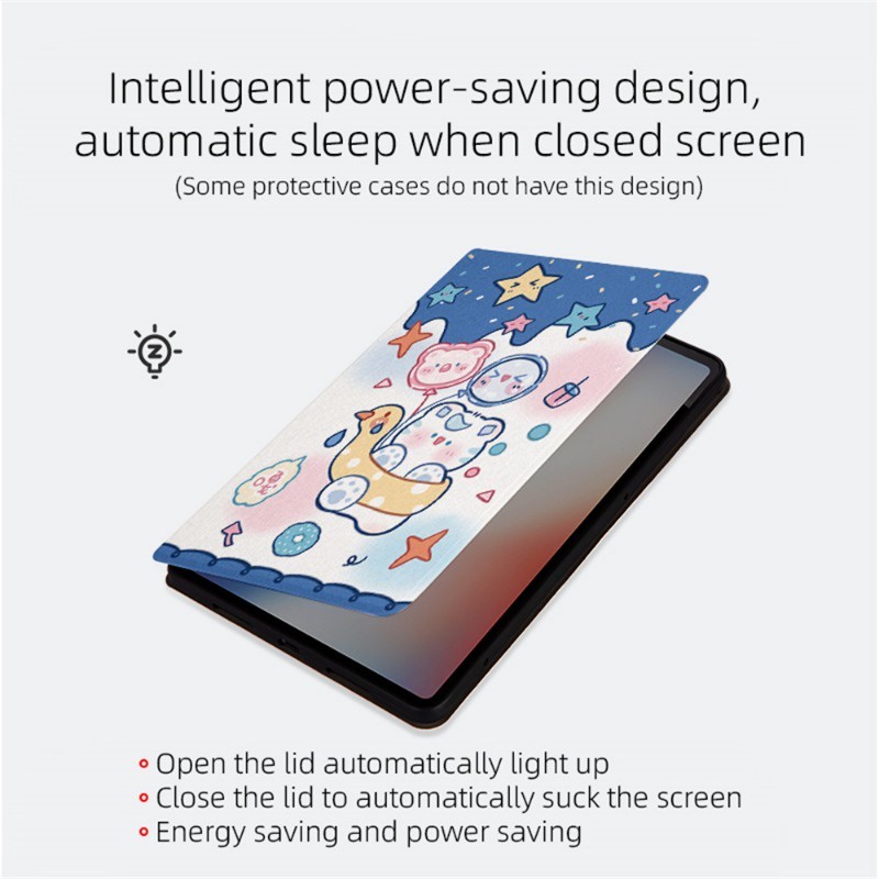 Bao Da Máy Tính Bảng Nắp Lật Họa Tiết Hoạt Hình Cho lenovo tab m9  9 inch Ốp