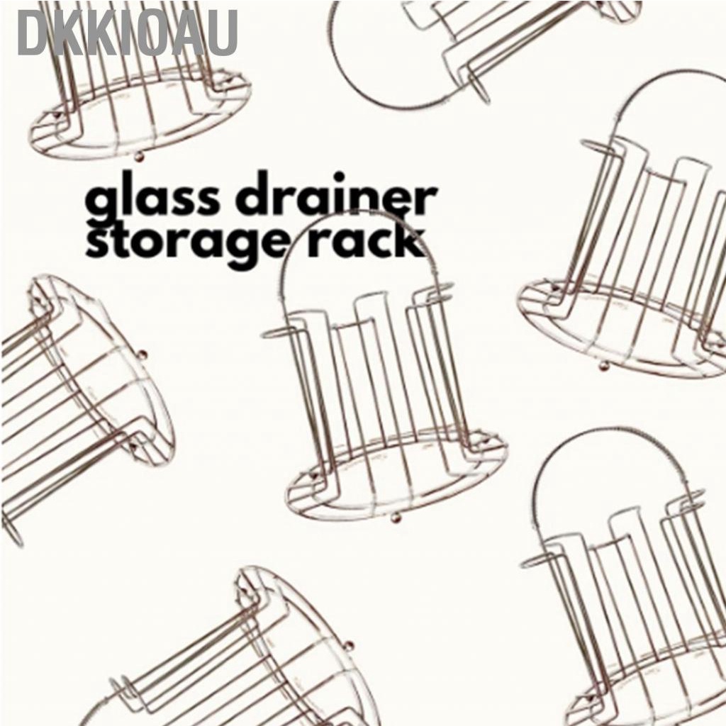 Dkkioau Glass Water Cup Rack Bracket Stainless Steel Household Draining Storage Holder for Party