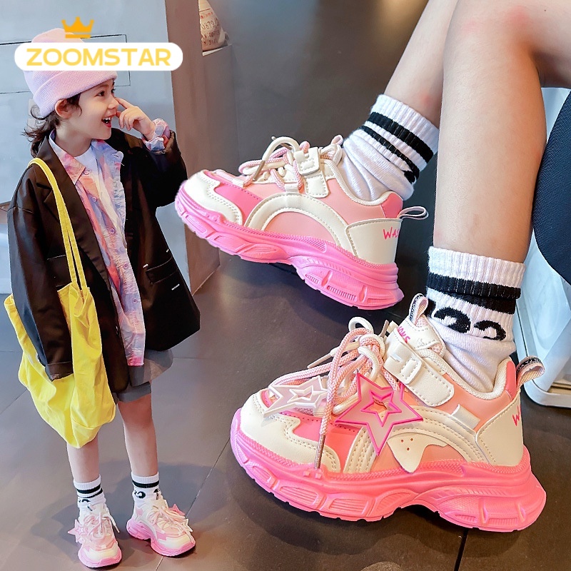 ZOOMSTAR giày thể thao bé gái giày  cho bé gái Mềm mại và thoải mái xuất hiện thời trang 2023 NEW RYD23936OA 38Z230923