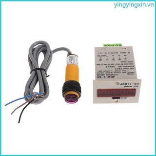 Máy đếm điện tử hiển thị led tự động 0-999999 cảm biến quang điện 6 chữ số
