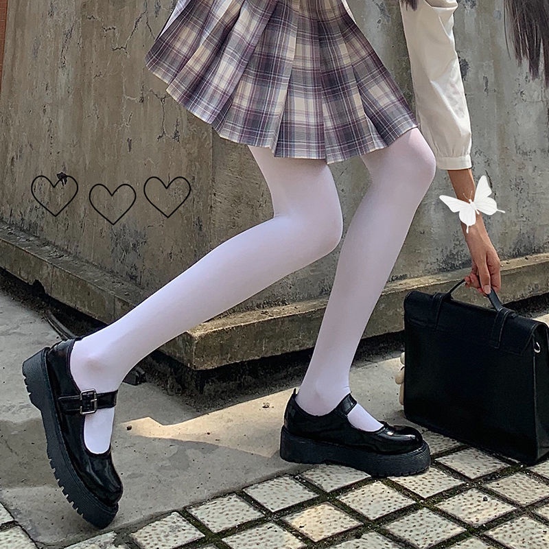 Quần Tất Màu Trắng Sữa Kèm Mặt Nạ Phong Cách lolita Nhật Bản Cho Nữ