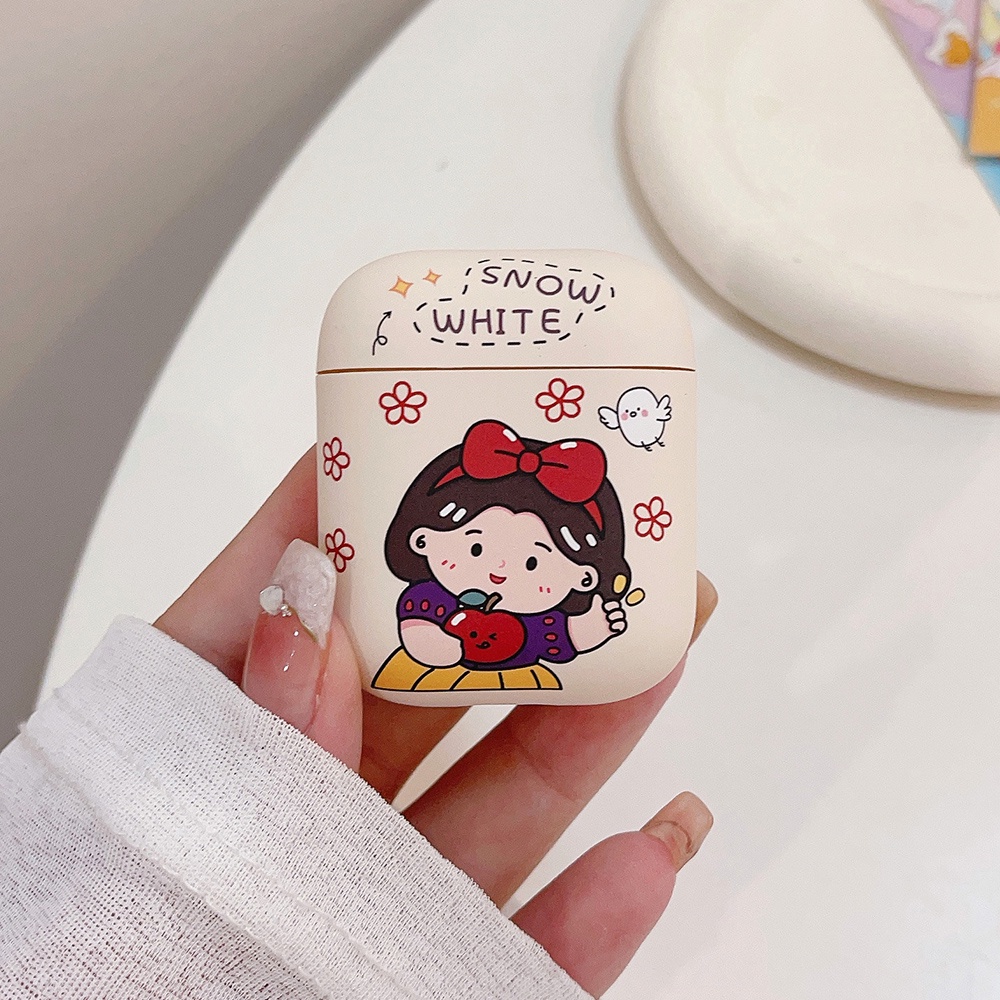 Hoạt Hình Vỏ Bảo Vệ Hộp Sạc Tai Nghe Không Dây Mềm Họa Tiết Công Chúa Dễ Thương Cho airpods pro 1 2 3